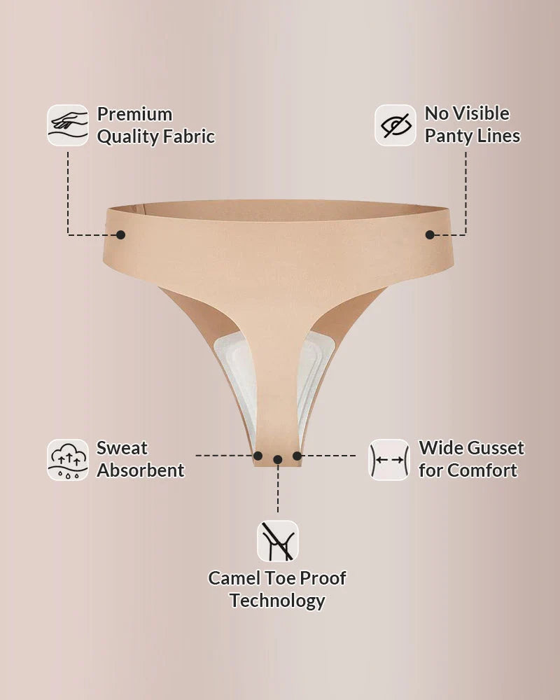 Seamless No-Show High-Cut Bikini Brief