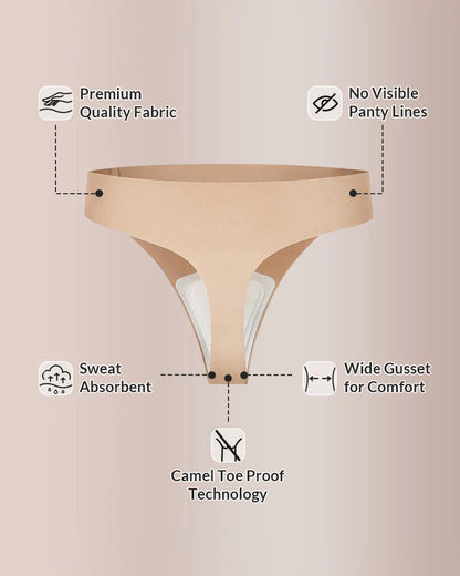 Seamless No-Show High-Cut Bikini Brief