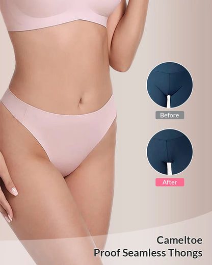 Seamless No-Show High-Cut Bikini Brief
