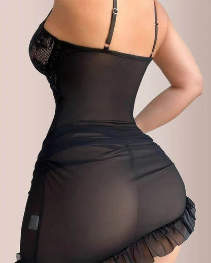 Lace Camisole Push-Up Bodysuit Dress