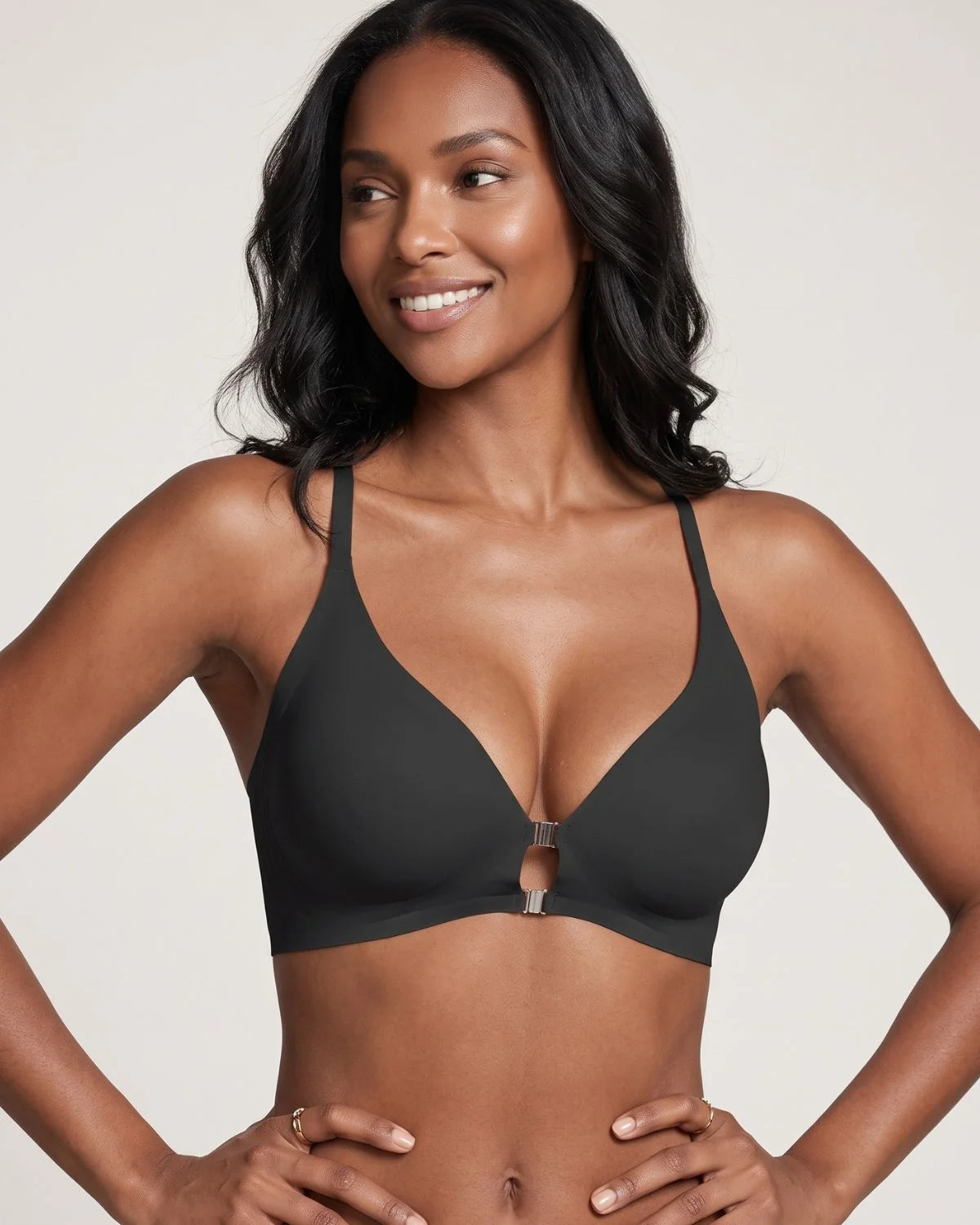 Front Closure Wireless Support Racerback Bra