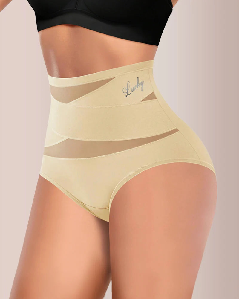Crossover High-Waist Tummy Control Panties