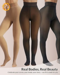 Curvvvy™ Opaque Fleece Lined Sculpting Tights