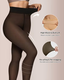 Curvvvy™ Opaque Fleece Lined Sculpting Tights