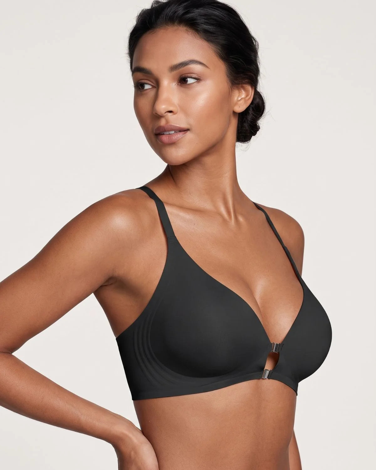 Front Closure Wireless Support Racerback Bra