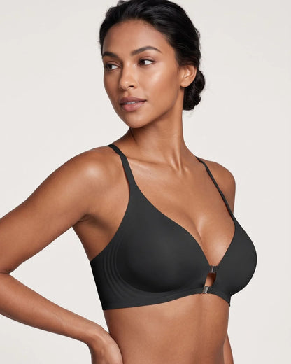 Front Closure Wireless Support Racerback Bra