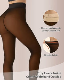 Curvvvy™ Opaque Fleece Lined Sculpting Tights
