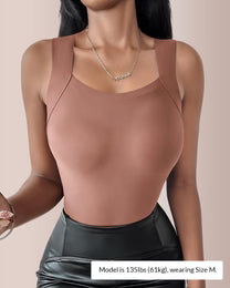 Curvvvy™ Women’s U-Neck Shapewear Tank with Built-In Bra