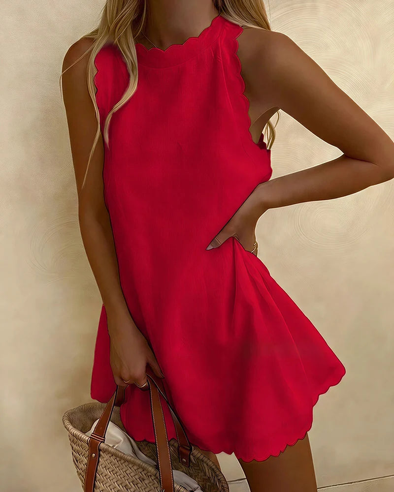Coastal Escape Sleeveless Swing Dresses