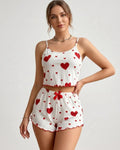Sweetheart Ribbed Cami & Shorts PJ Set