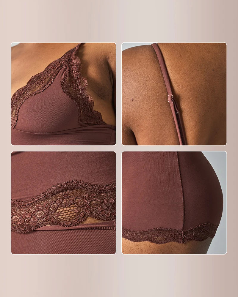 Lace Trim Cami And Short Set