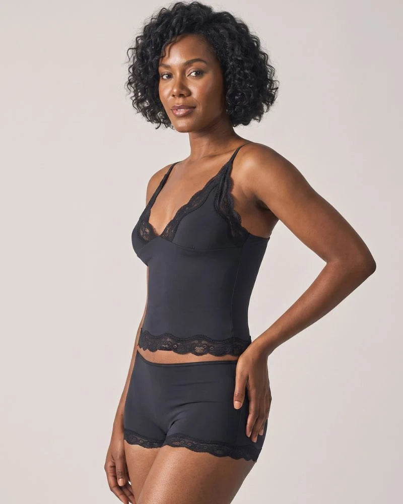 Lace Trim Cami And Short Set