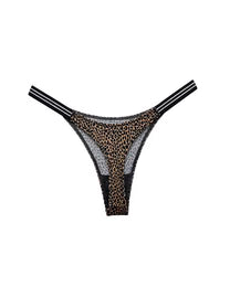 Curvvvy™ SparkleGlam – Seamless Leopard Print Bikini Thong