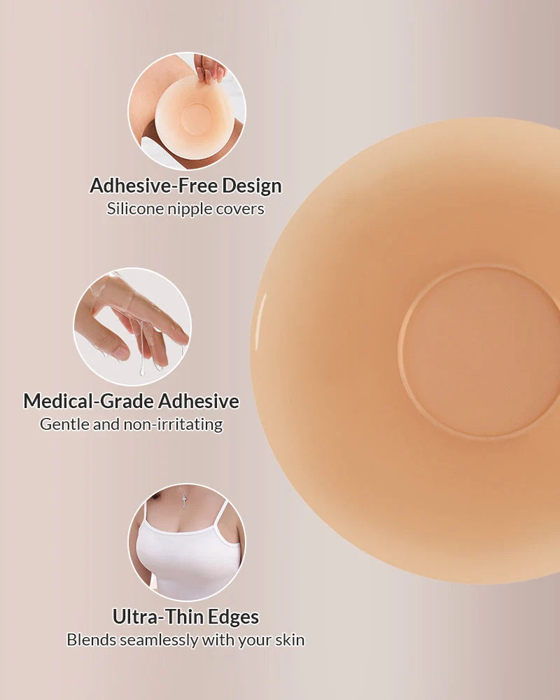 Seamless silicone covers with Non-Adhesive Center