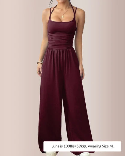 Curvvvy™ Women's Sleeveless Halter Jumpsuit