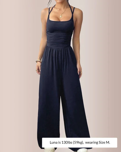 Curvvvy™ Women's Sleeveless Halter Jumpsuit