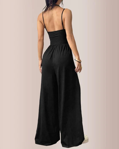Curvvvy™ Women's Sleeveless Halter Jumpsuit