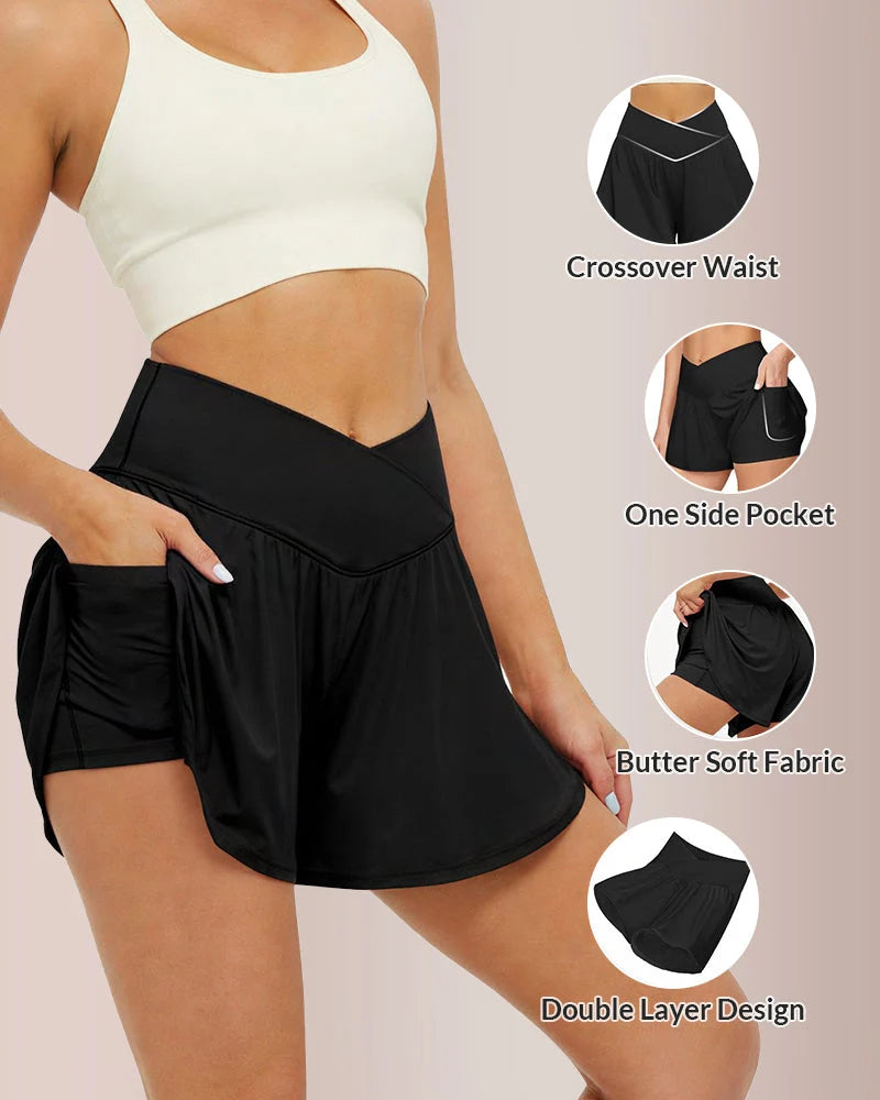 Flowy Crossover Athletic Skort