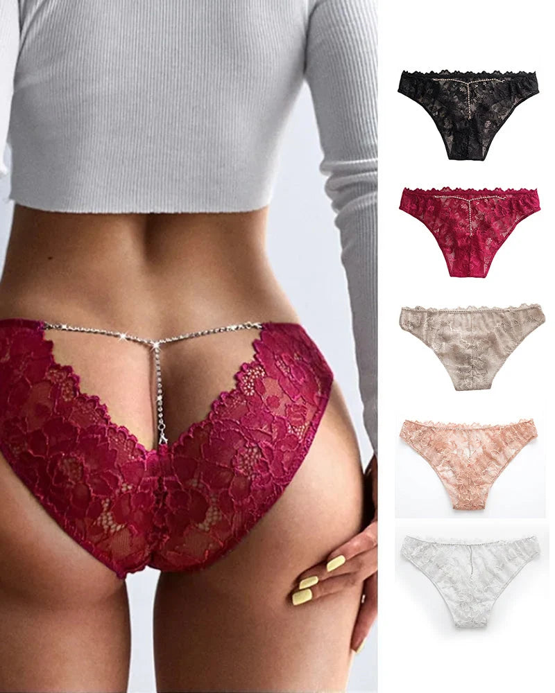Women’s Butterfly Lace V-String Thong Panty