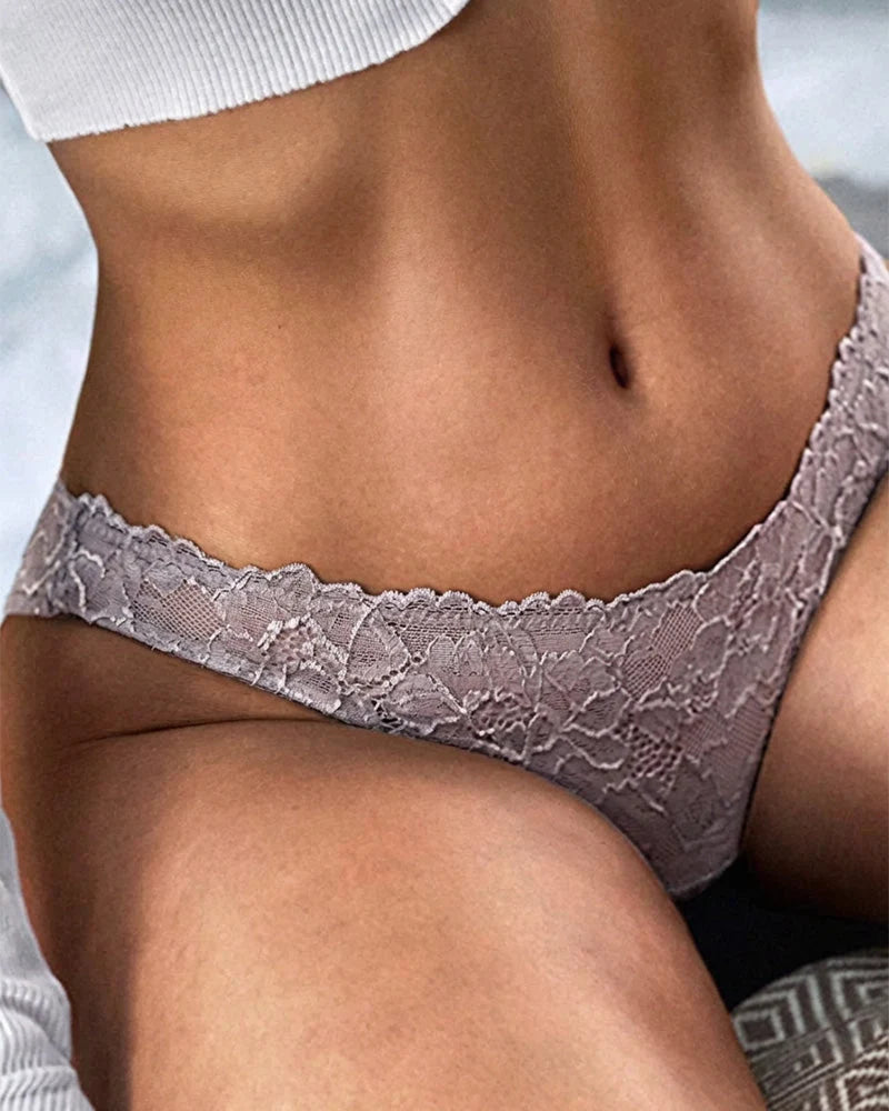 Women’s Butterfly Lace V-String Thong Panty