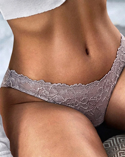 Women’s Butterfly Lace V-String Thong Panty