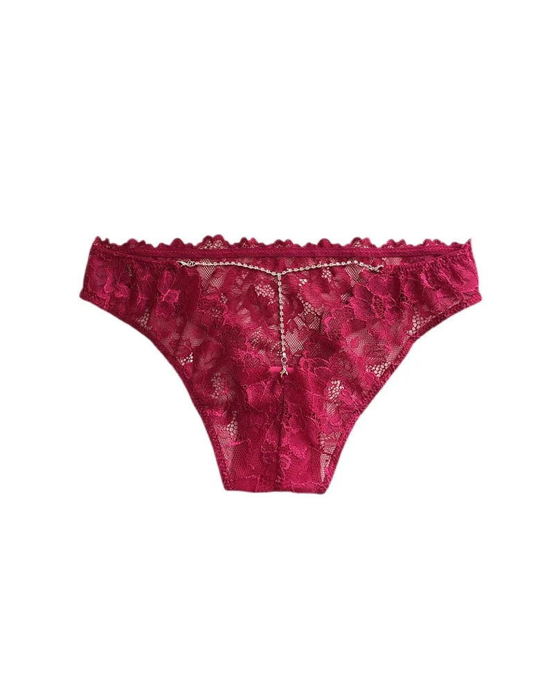 Women’s Butterfly Lace V-String Thong Panty