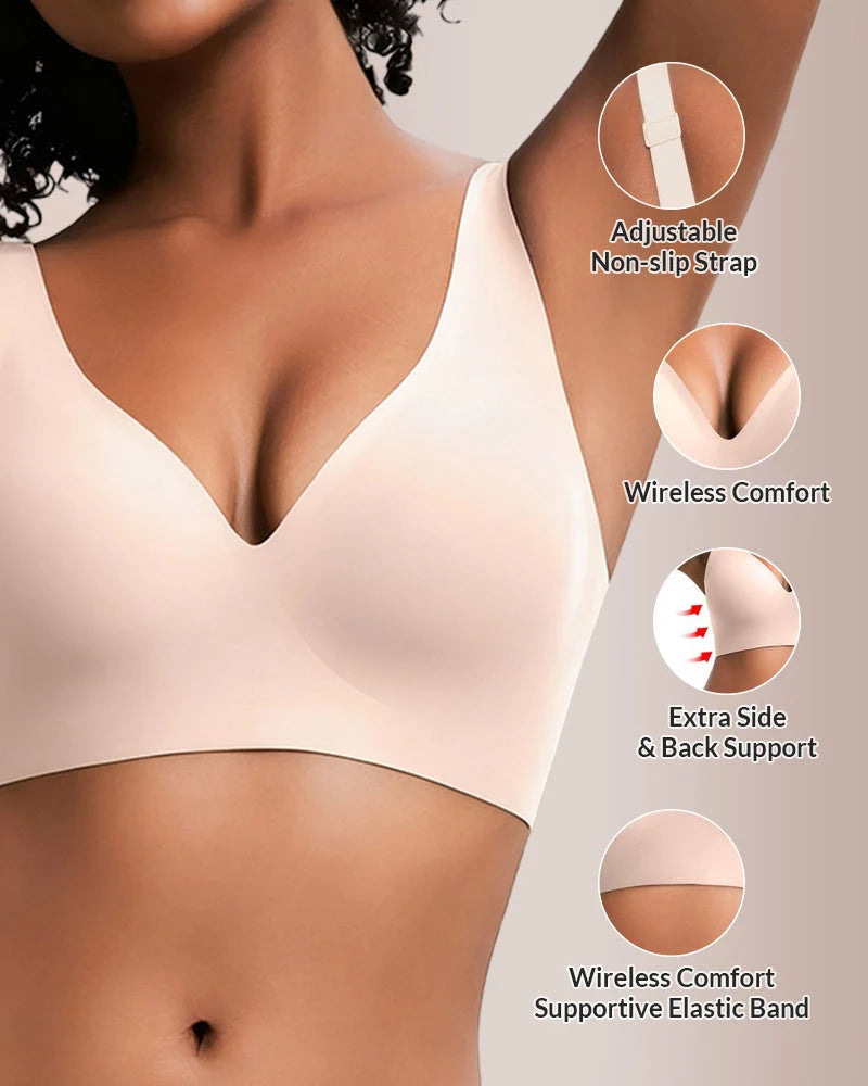 Deep V Lift Seamless Wireless Jelly Bra