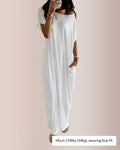 Curvvvy™ Solid Batwing Sleeve Lounge Dress