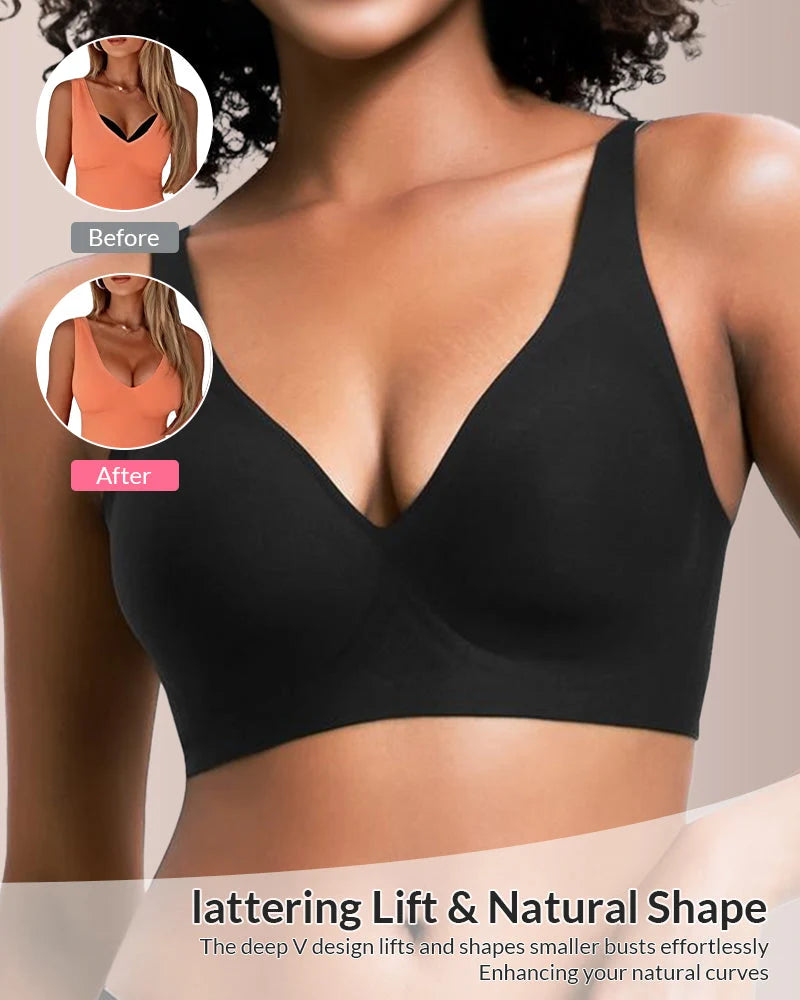 Deep V Lift Seamless Wireless Jelly Bra