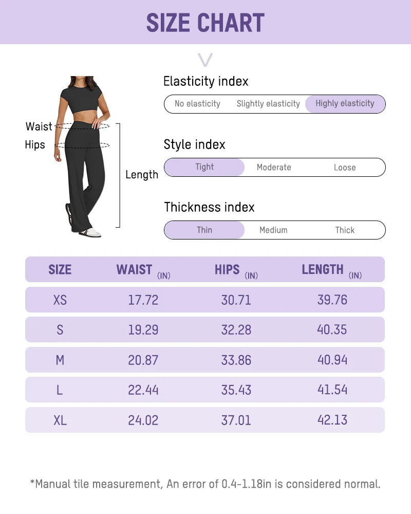 High-Waisted Elastic Wide-Leg Lounge Yoga Pants