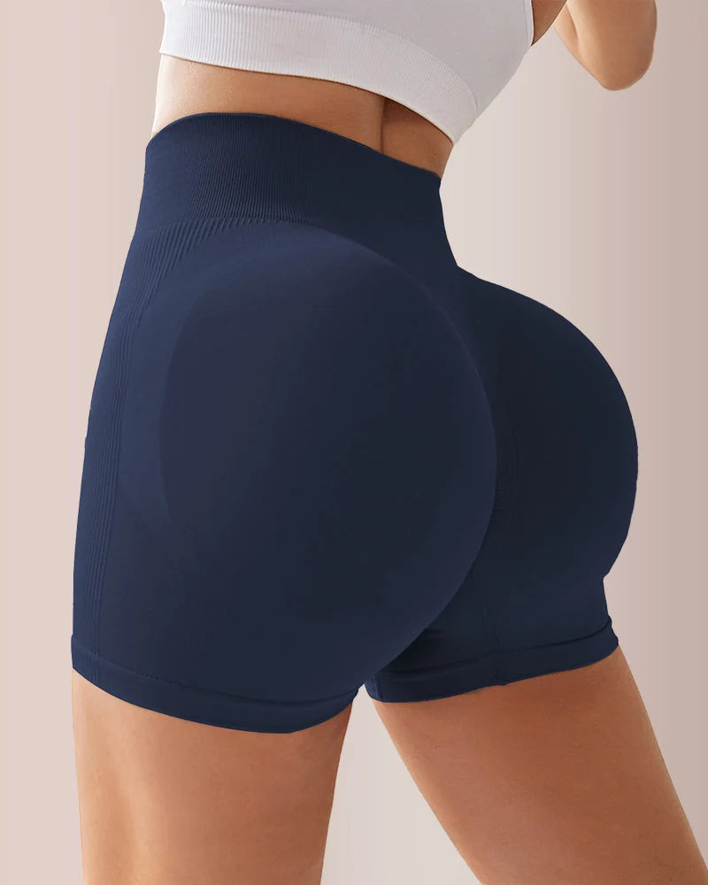 Solid Ribbed Seamless Boyshorts