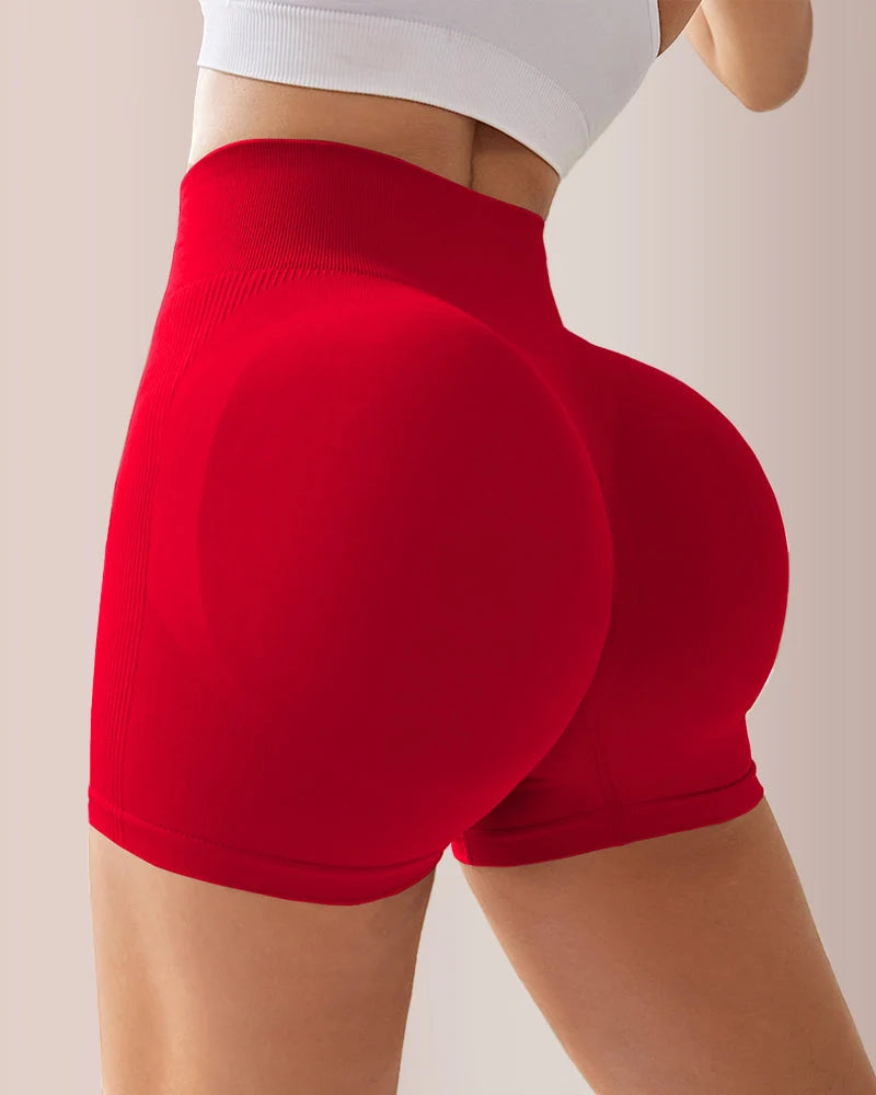 Solid Ribbed Seamless Boyshorts