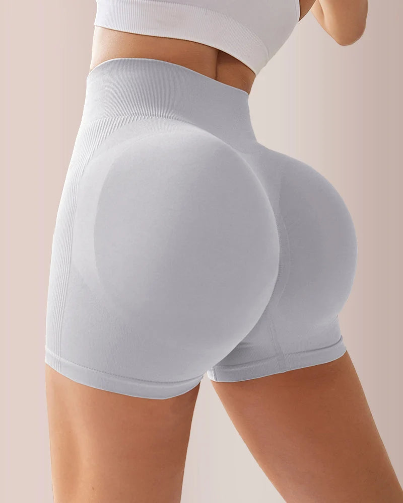 Solid Ribbed Seamless Boyshorts