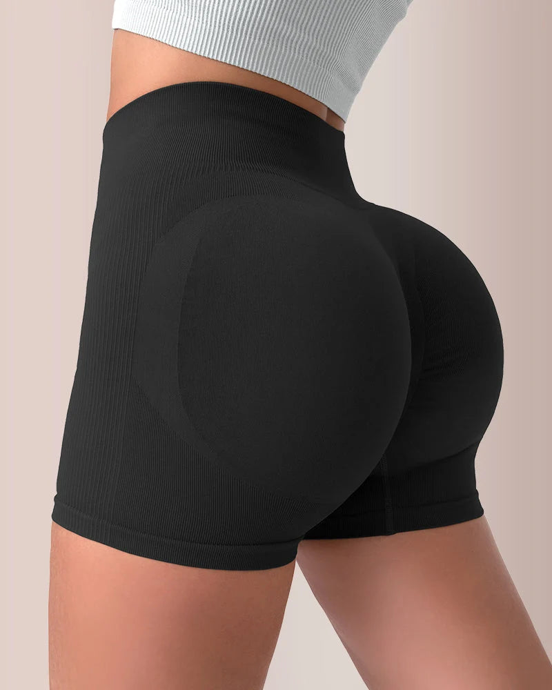 Solid Ribbed Seamless Boyshorts