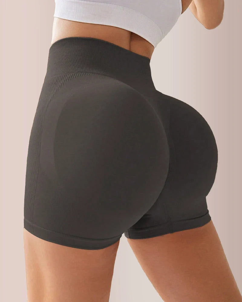 Solid Ribbed Seamless Boyshorts