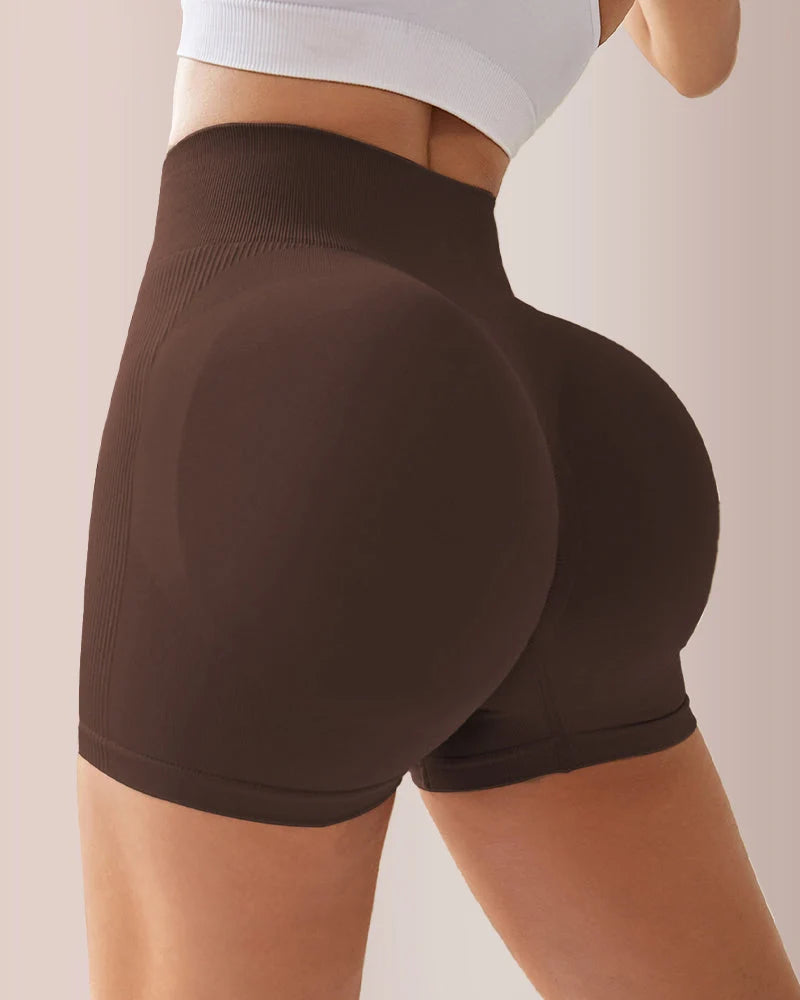 Solid Ribbed Seamless Boyshorts