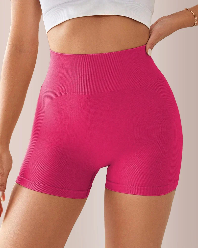 Solid Ribbed Seamless Boyshorts