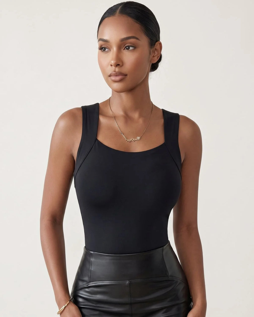 U-Neck Built-In Bra Shapewear Tank