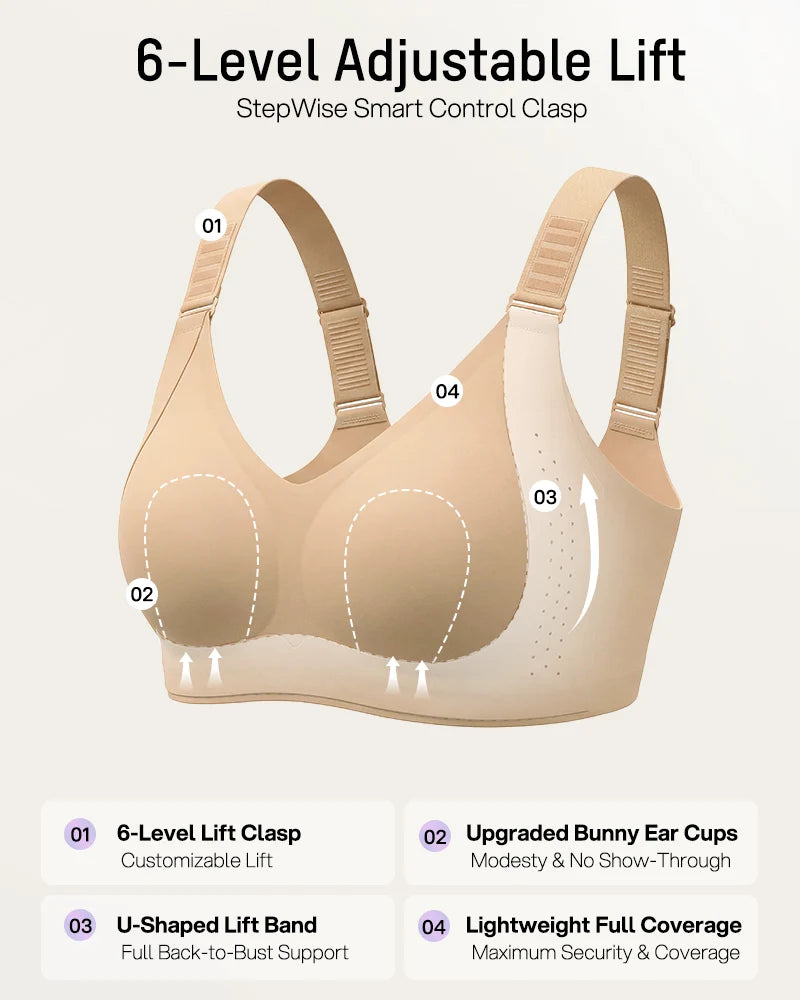 Piano Clasp™ V-Neck Wireless Minimizer Bra