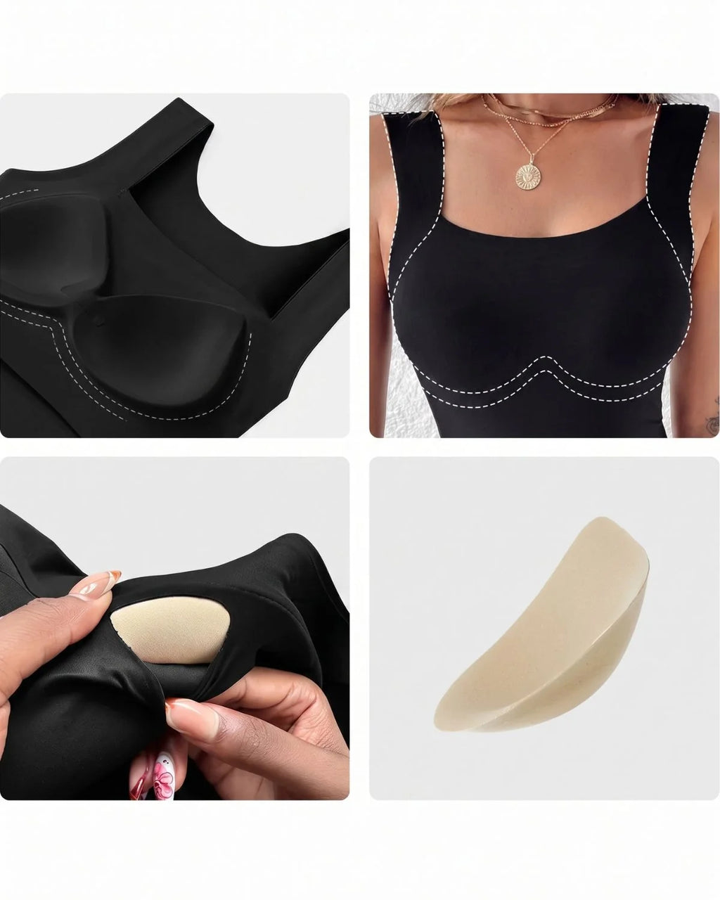 U-Neck Built-In Bra Shapewear Tank