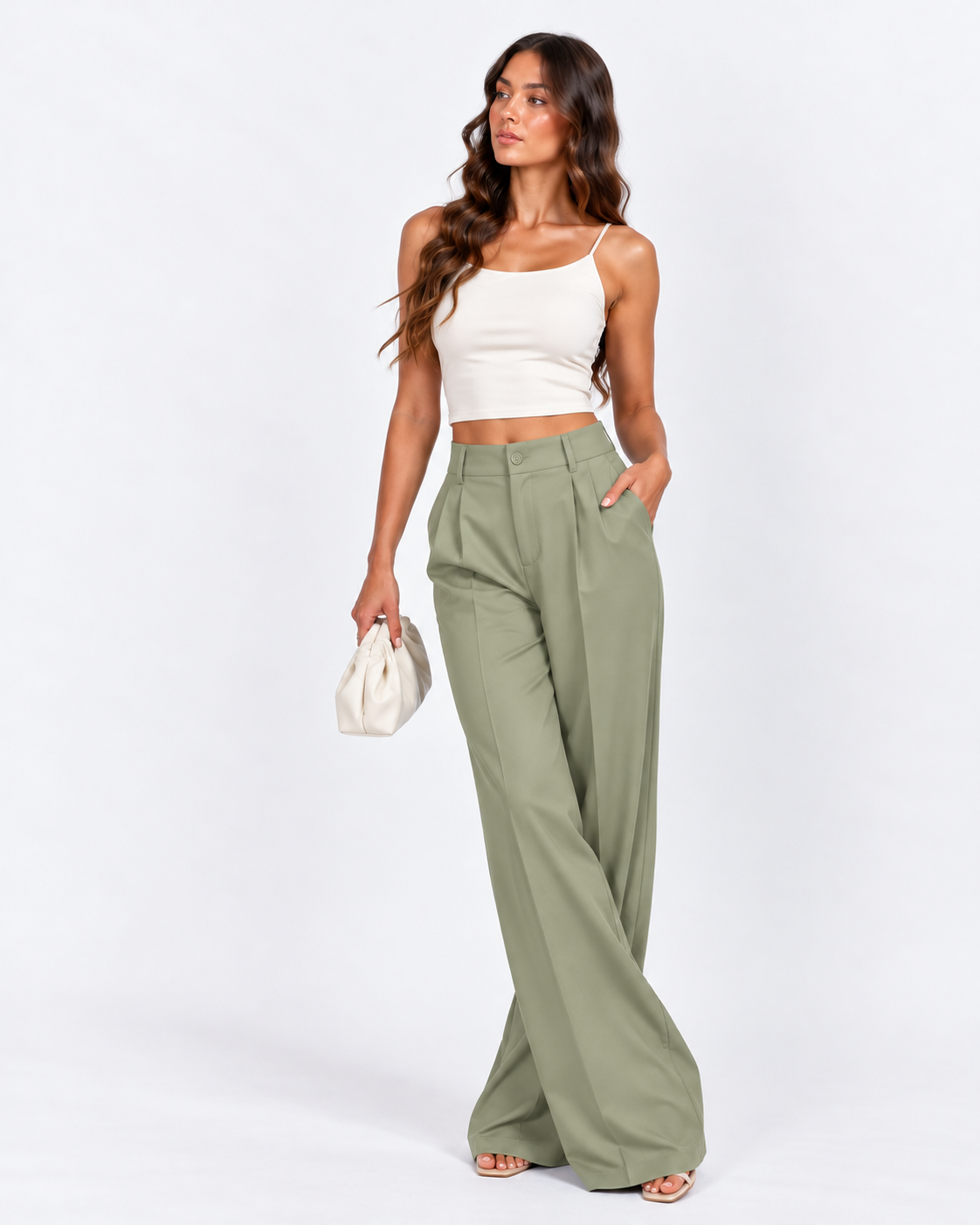 Women's High-Waisted Wide-Leg Trousers