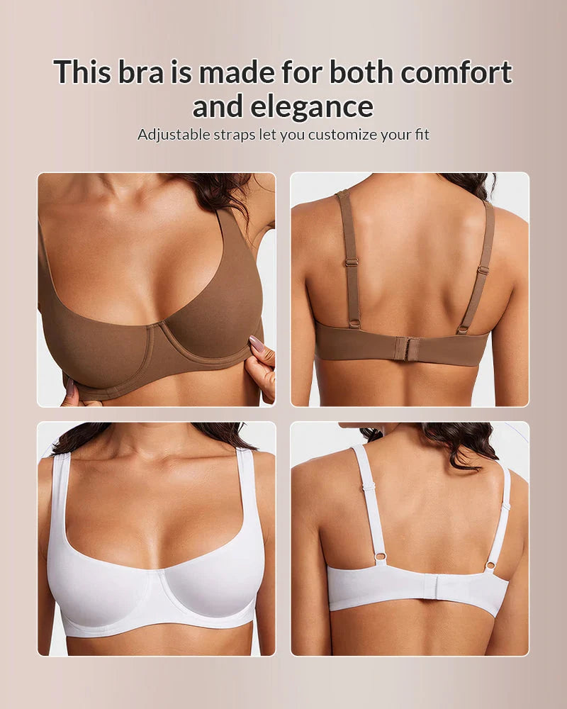 Seamless Underwire Lift & Support Balconette Bra