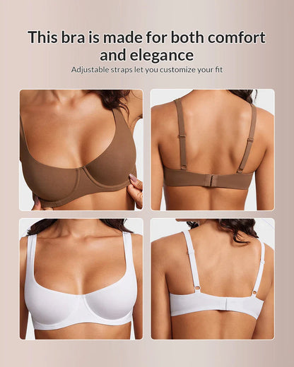 Seamless Underwire Lift & Support Balconette Bra