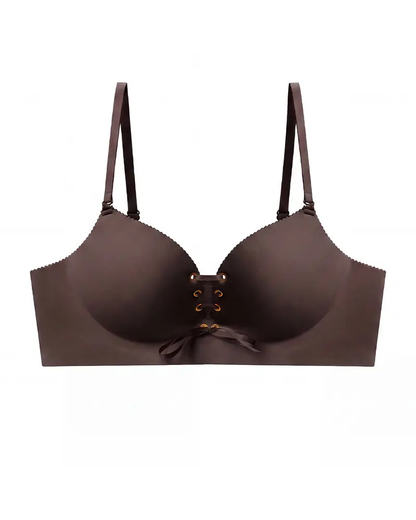 Wireless Push-Up Bra with Adjustable Front Drawstring