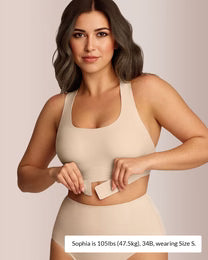 Curvvvy™ Front Closure Cross-Back Wireless Back-Support Bra