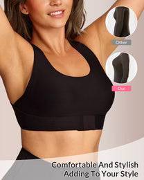 Curvvvy™ Front Closure Cross-Back Wireless Back-Support Bra