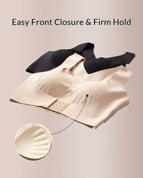 Curvvvy™ Front Closure Cross-Back Wireless Back-Support Bra