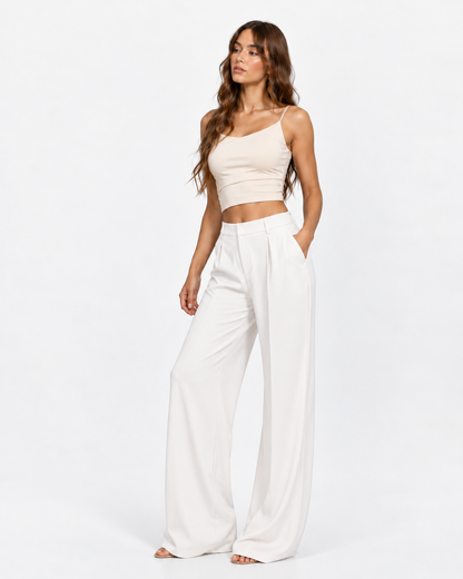 Women's High-Waisted Wide-Leg Trousers