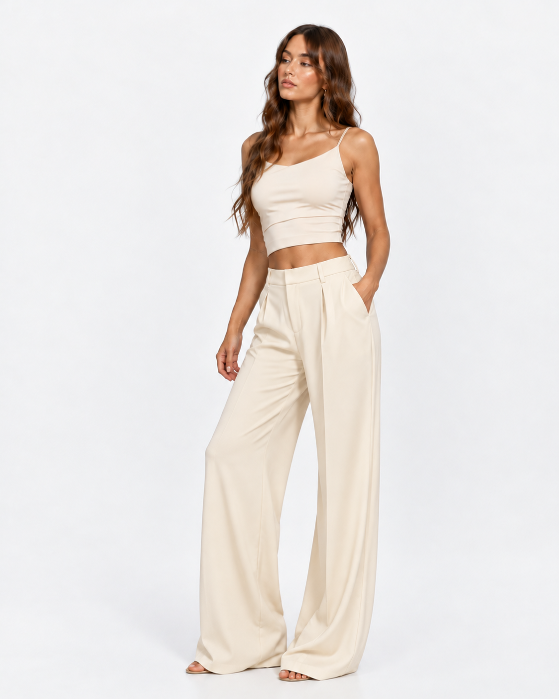 Women's High-Waisted Wide-Leg Trousers