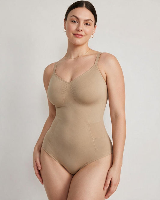 Deep V Wireless Tummy Control Bodysuit